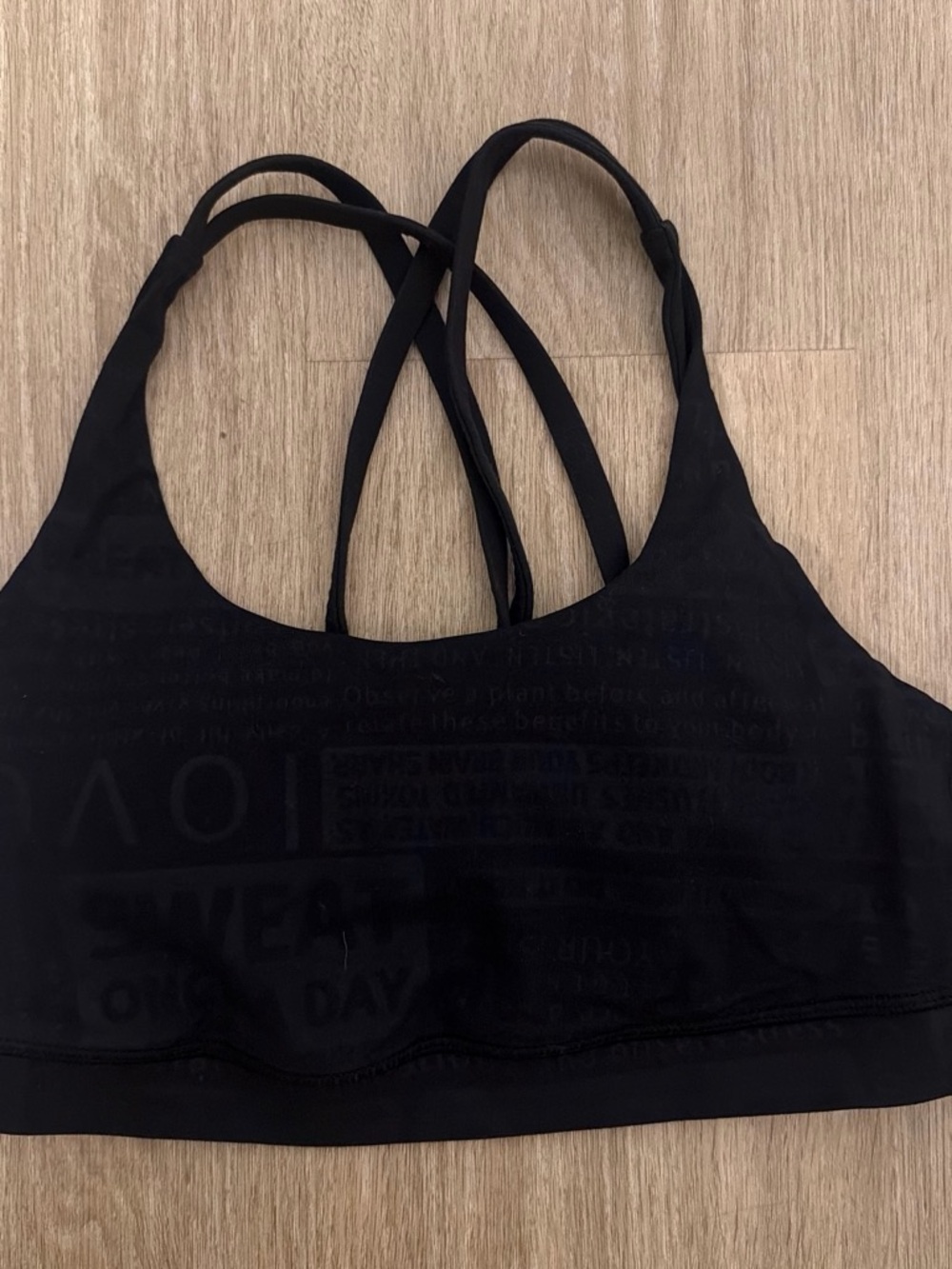 lululemon athletica Black Strappy Crossback Sports Bra